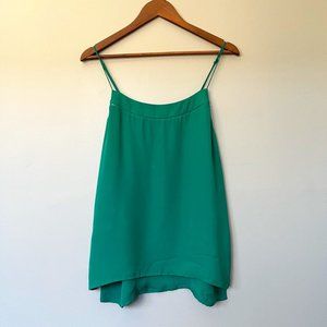 VINCE - Green Silk Tank Top
